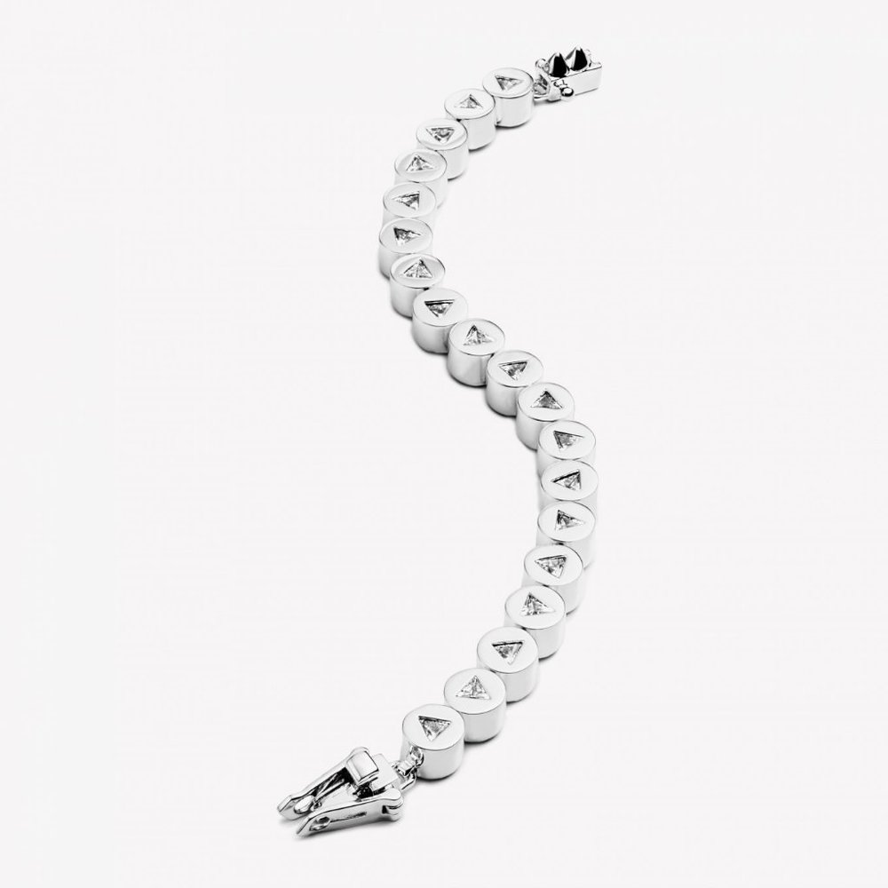 *SOLD* Eddie Borgo Crystal Triangle Links Bracelet - Picture 2 of 4